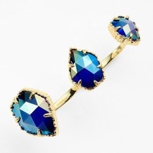 Kendra Scott Cobalt Iridescent Naomi Ring S/M NWT
